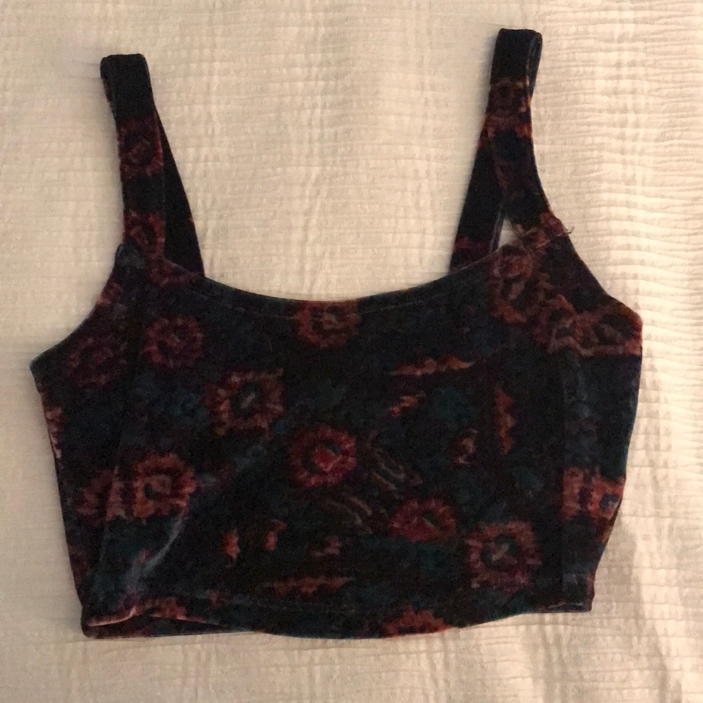Urban Outfitters velvet crop top